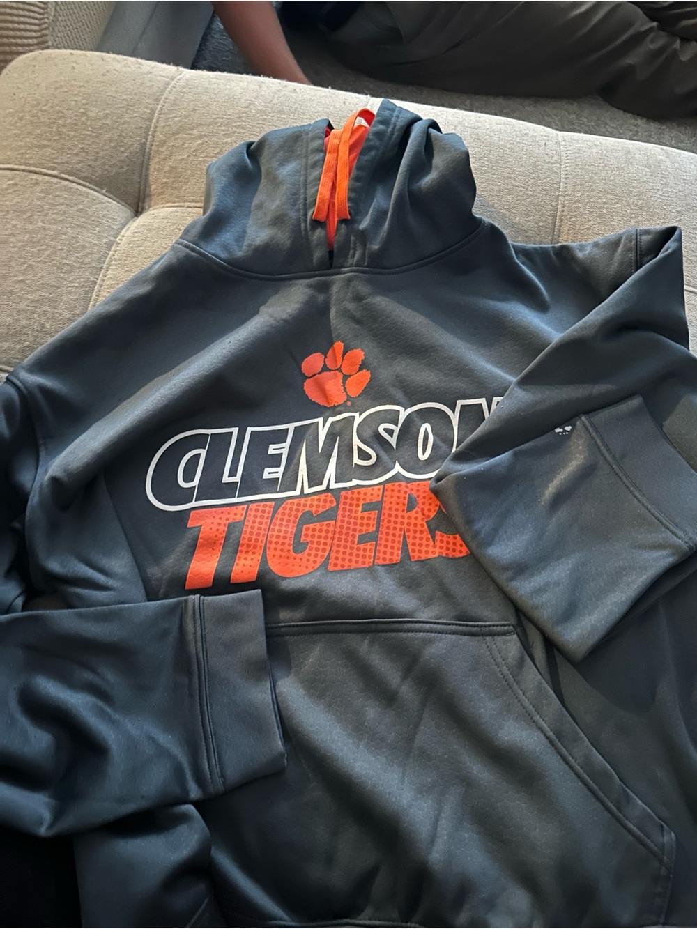 Russell Athletic Clemson Tigers Navy and Orange Hoodie